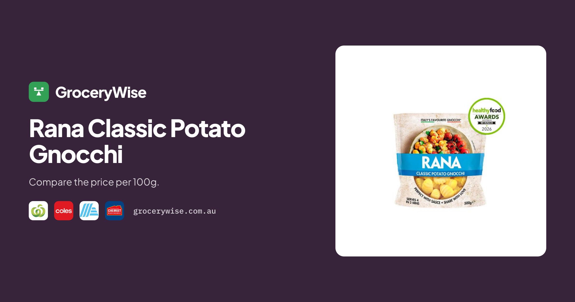 Rana Classic Potato Gnocchi Price Comparison | GroceryWise