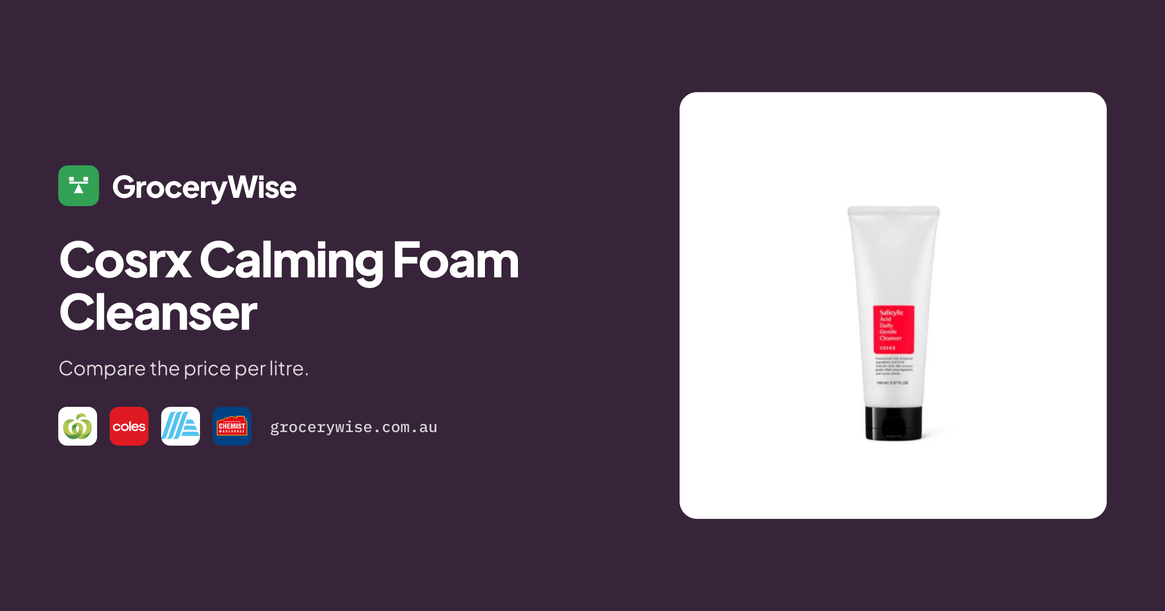 Cosrx Calming Foam Cleanser Price Comparison | GroceryWise
