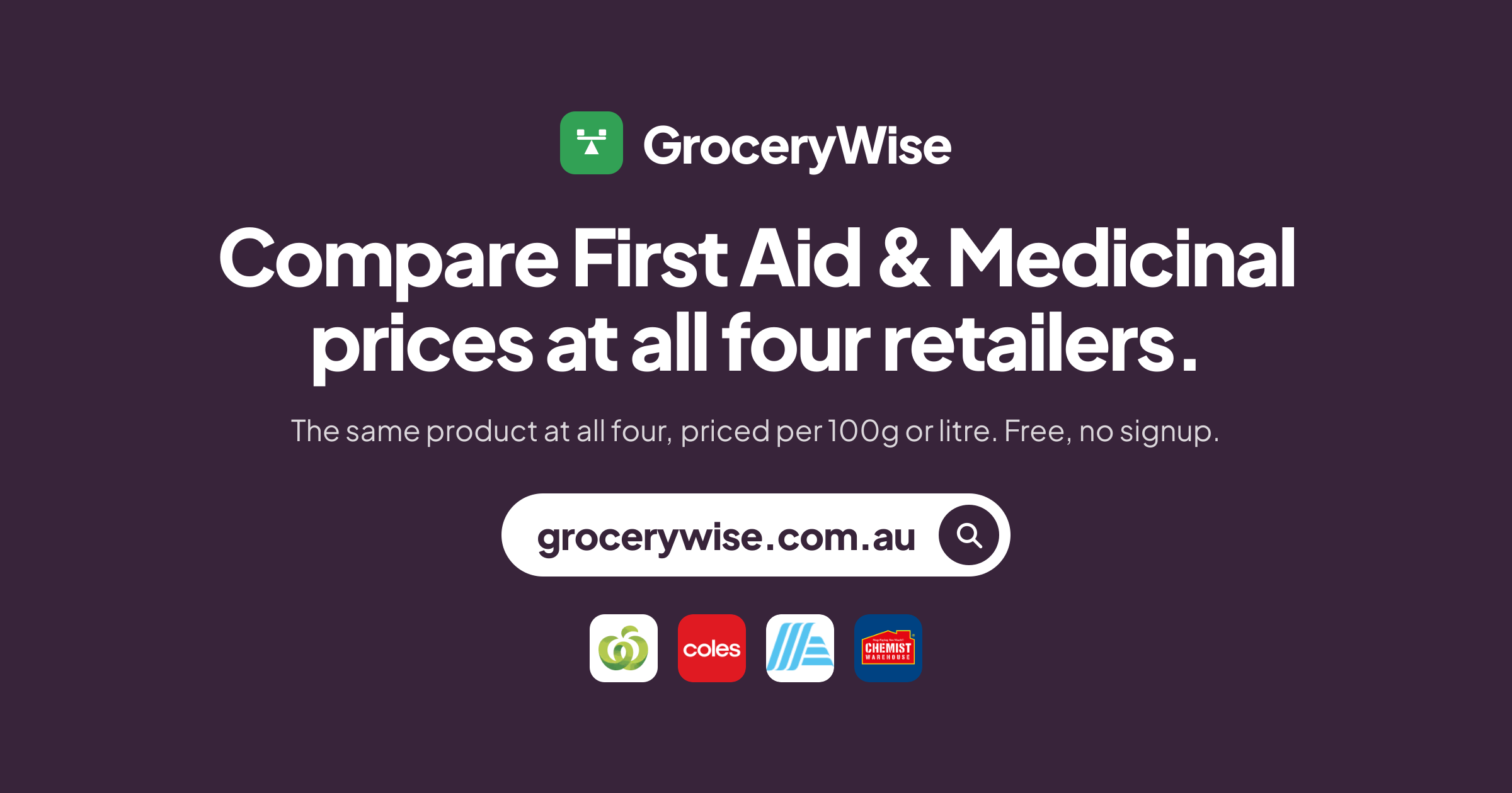 Cheapest First Aid & Medicinal: Compare Supermarket Prices | GroceryWise