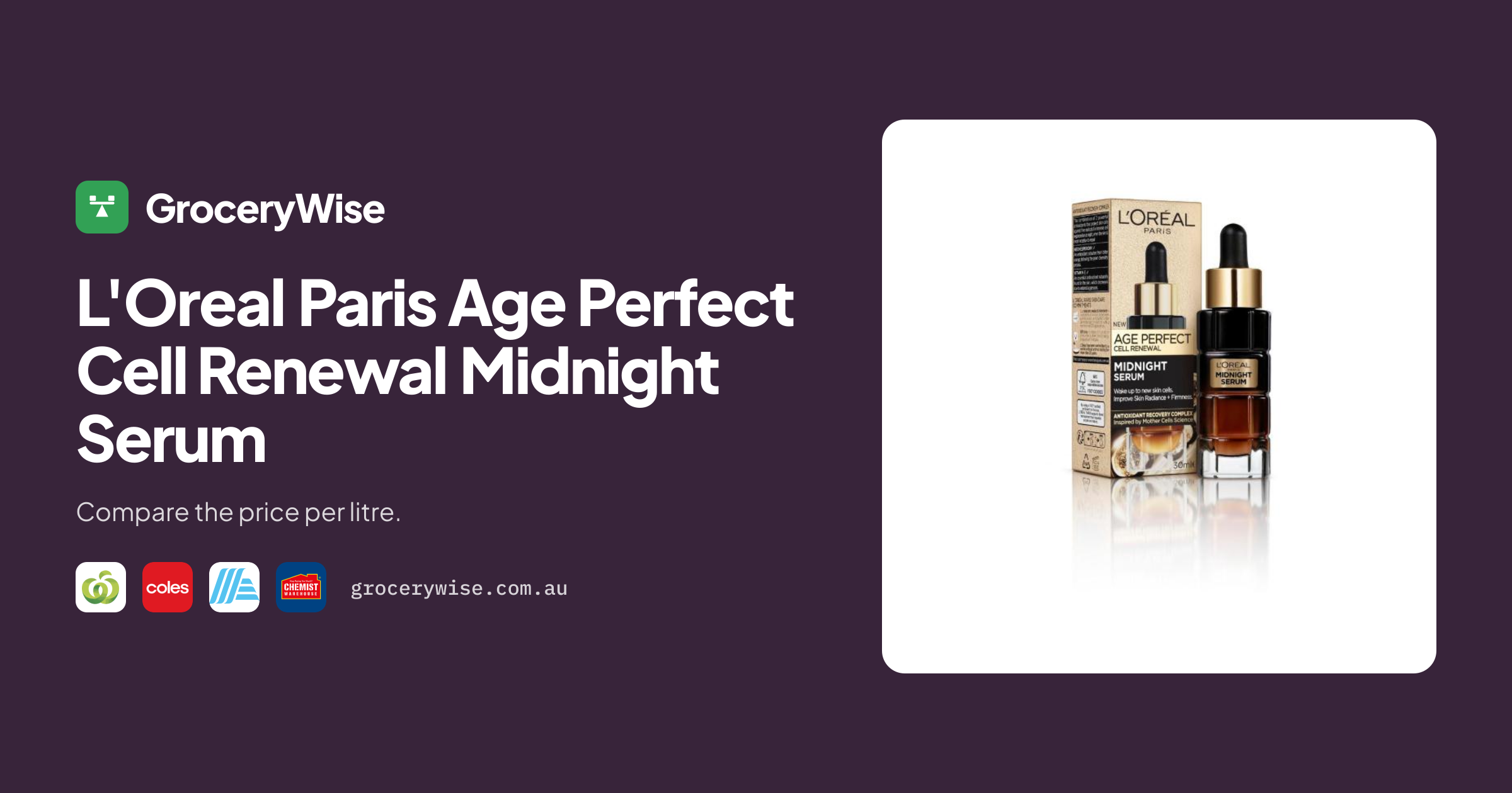 L'Oreal Paris Age Perfect Cell Renewal Midnight Serum Prices | GroceryWise